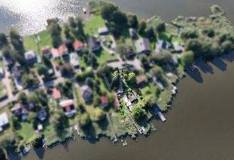 Vogelperspektive - Blick aus der Luft auf die Insellage