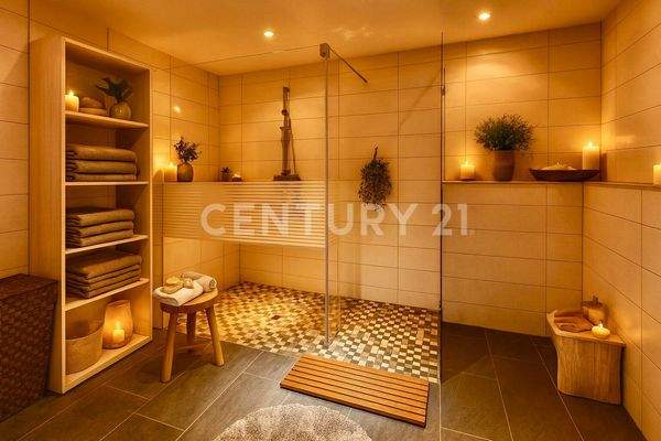 Wellnessbad mit XL-Dusche