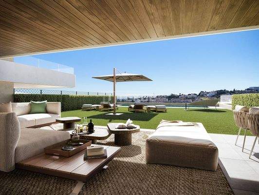 Flats with Spacious Terraces and Pools in Estepona New Golden Mile