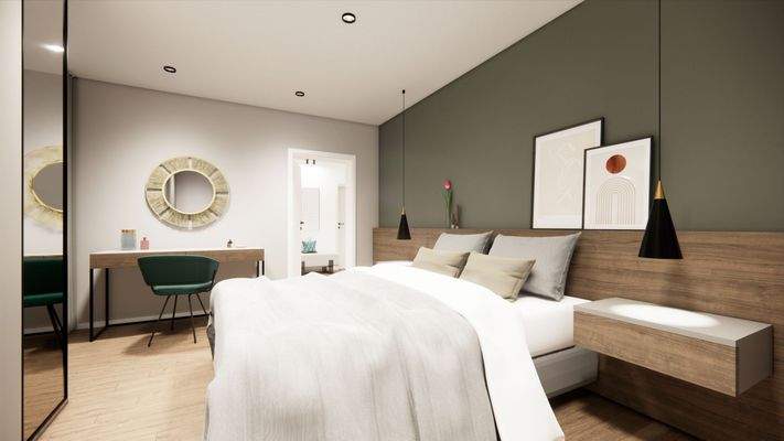Schlafzimmer - Visualisierung,  Abweichungen möglich!