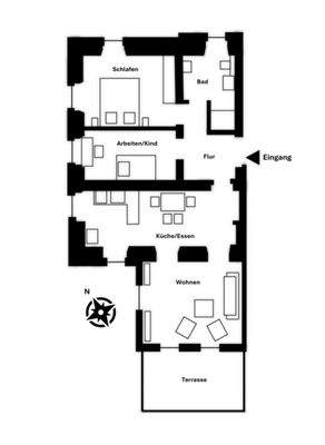 Grundriss Wohnung 1