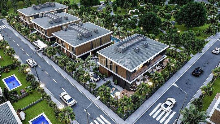 4-Bedroom Villas with Pool in Antalya Muratpaşa