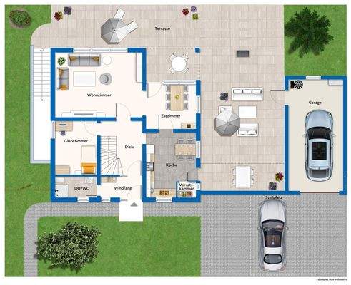 Grundriss vom Erdgeschoss