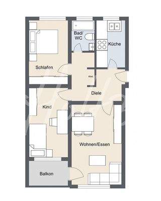 Grundriss möbeliert