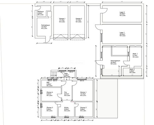 Grundriss EG Wohnung 1