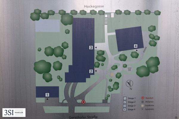 Lageplan Wohnanlage 1180 Wien Gersthofer Straße 119