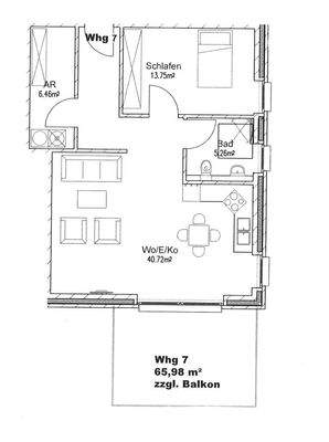 Grundriss Whg. 7, OG links hinten
