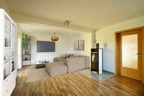 Wohnzimmer Erdgeschoss - visualisiert 