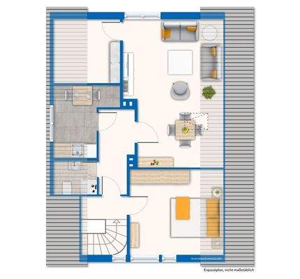 Grundriss Dachgeschoss Grafik