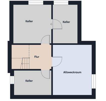 Grundrissplan ohne Maßstab KG