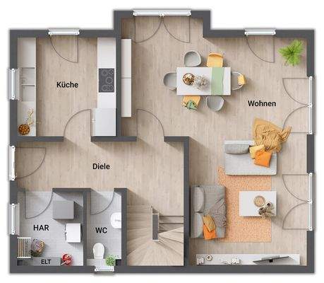 Grundriss-Einfamilienhaus-Lichthaus-121-Erdgeschoss-mit-Keller