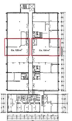 Grundriss 150 m² und 125 m² Einheit