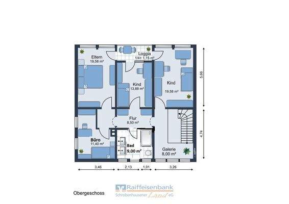 Grundriss Obergeschoss