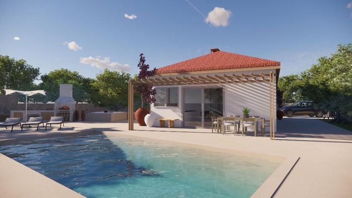 Kreta, Agia Triada: Villa mit privatem Pool und traumhaften Meer- und Bergblick zu verkaufen