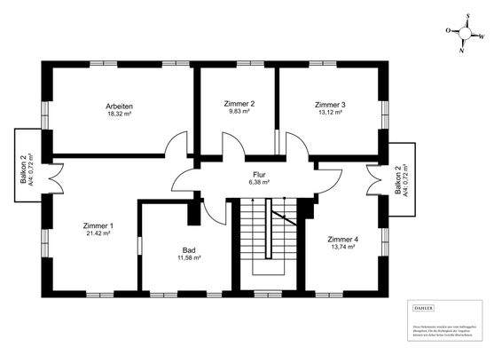Grundriss Obergeschoß