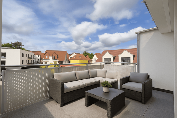 Balkon mit Sitzgruppe