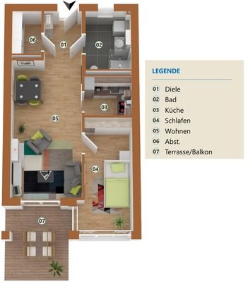 Skizze Wohnung