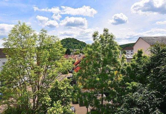 Aussicht vom Südbalkon auf den Georgenberg