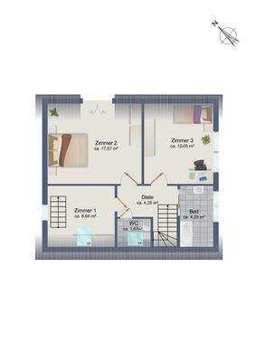 Grundriss Obergeschoss