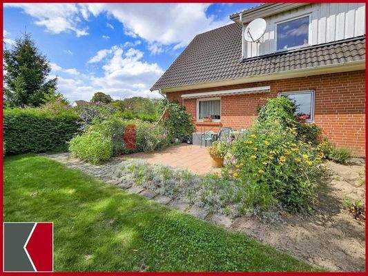 Terasse mit Feldblick