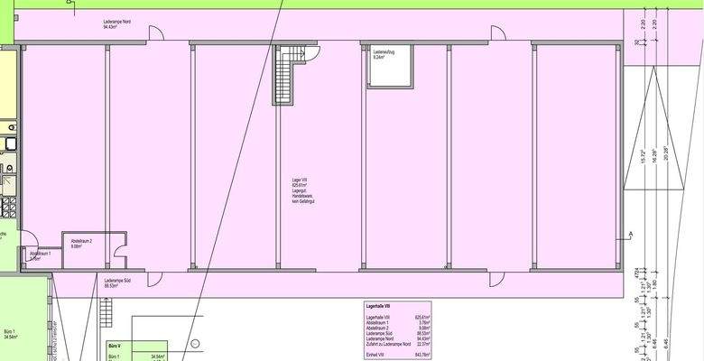 Grundrissplan Lagerhalle
