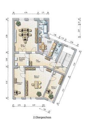 Büroräume im 2. OG