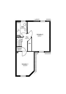 Grundriss Obergeschoss / aktuelle Aufteilung