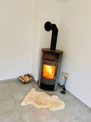 Wohnzimmer mit Kaminofen