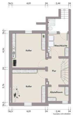 Raumaufteilung Keller