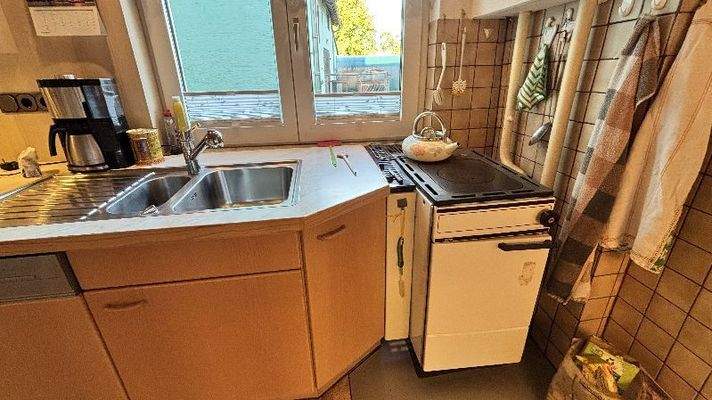 Holzherd in der Küche