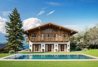 Ansicht von Osten mit Pool - Visualisierung -