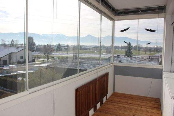 verglaster Balkon
