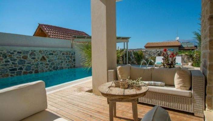 Kreta, Pitsidia: Wunderbare Villa mit Pool und Blick auf die Berge von Psiloritis
