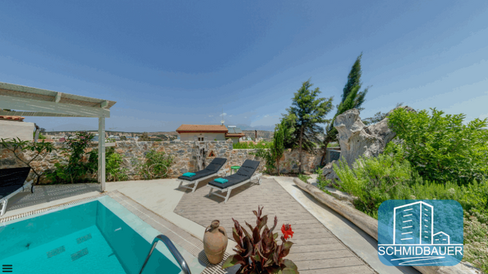 Kreta, Pitsidia: Wunderbare Villa mit Pool und Blick auf die Berge von Psiloritis