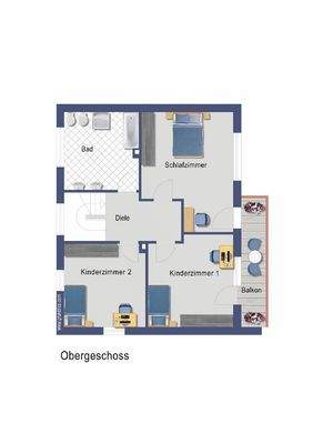 Grundriss Obergeschoss - nicht maßstabsgetreu