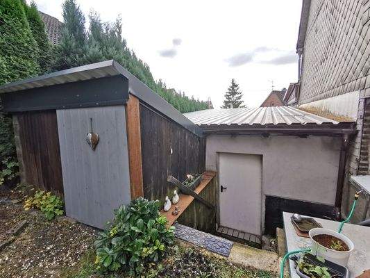 Ansicht Garage und Abstellraum Rückseite