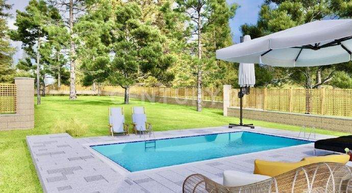 Außen Visualisierung Garten mit Pool