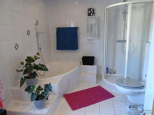 ...Badewanne, Dusche und WC