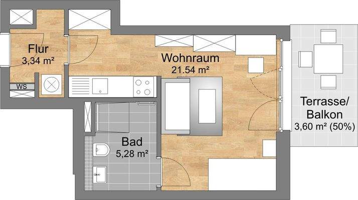 Grundriss Wohnung 24