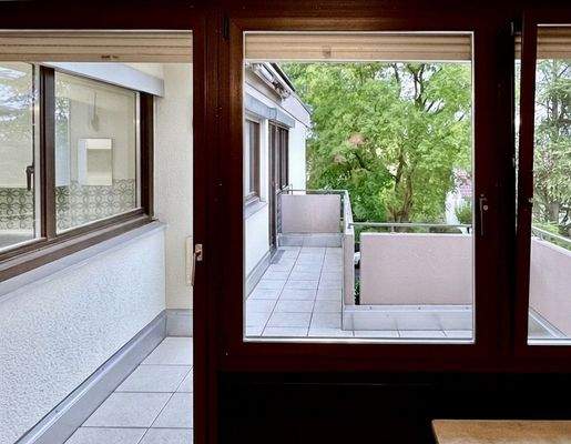 Balkonblick aus dem Wohnzimmer