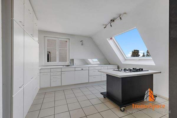 Blick in die Küche im Obergeschoss