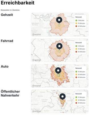 Erreichbarkeitskarte