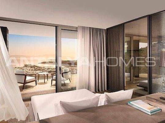 Apartments with Bodrum Castle and Kos Island view in Bodrum