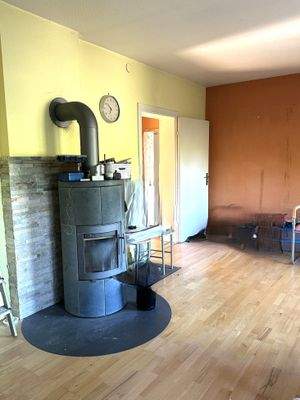 Kamin im Wohnzimmer EG