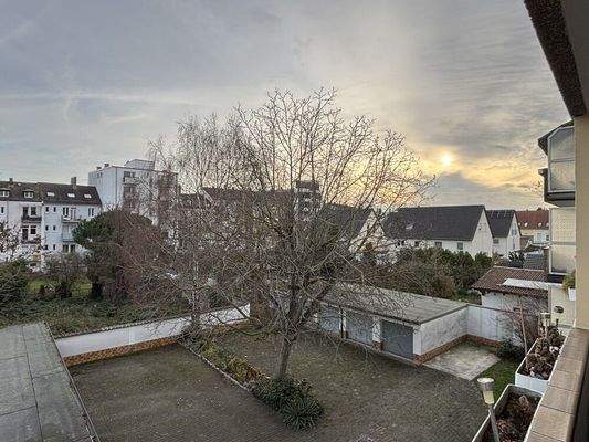Ausblick Balkon Wohnzimmer