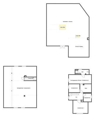 Grundrisse OG: Haus #15a, Nebengebäude und #15