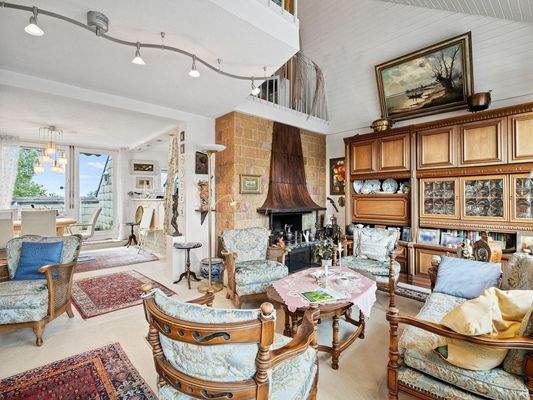 Wohnzimmer Kaminansicht