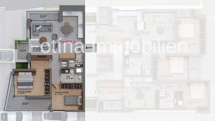 ZYP-VC-202 Grundriss 2 Bettzimmer