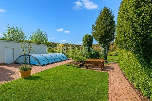 Grüne Gartenoase mit Wegeführung