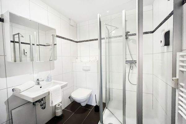 Das innenliegende Duschbad